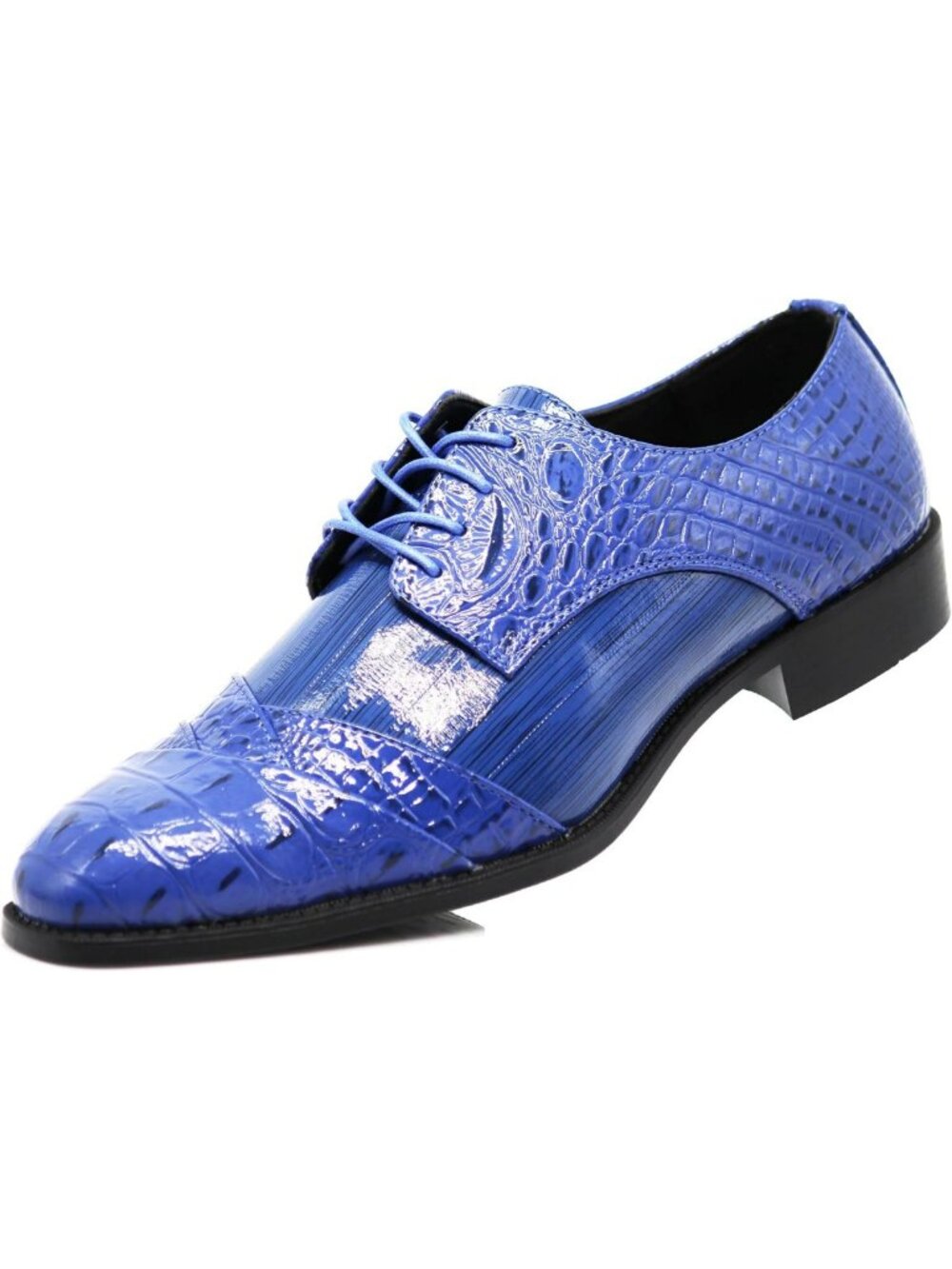 Stylish Men's Alligator Print Lace-Up Oxfords | Fashion Dress Shoes for Any